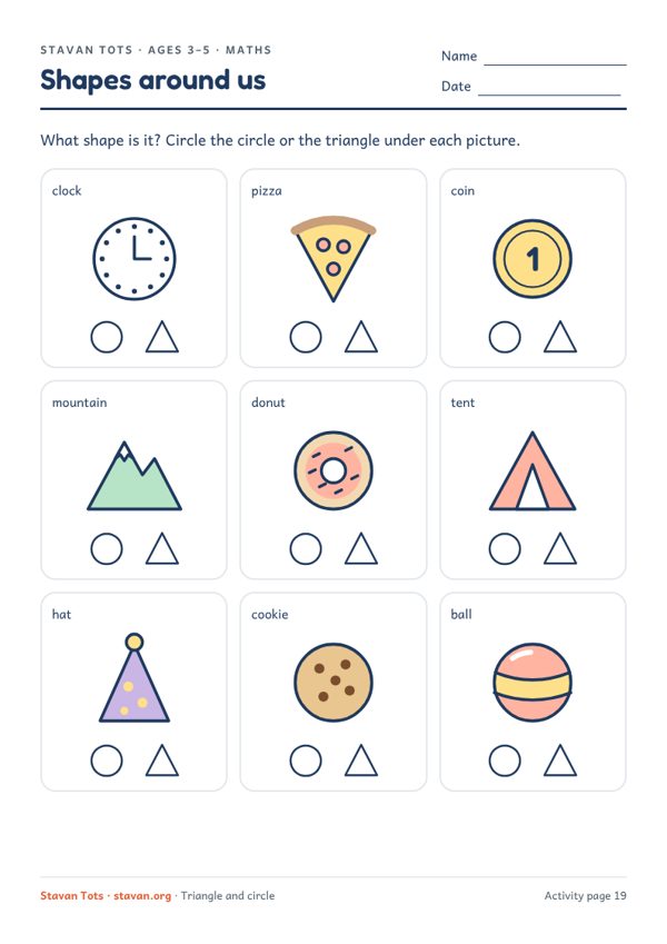 Preview of the Shapes around us worksheet